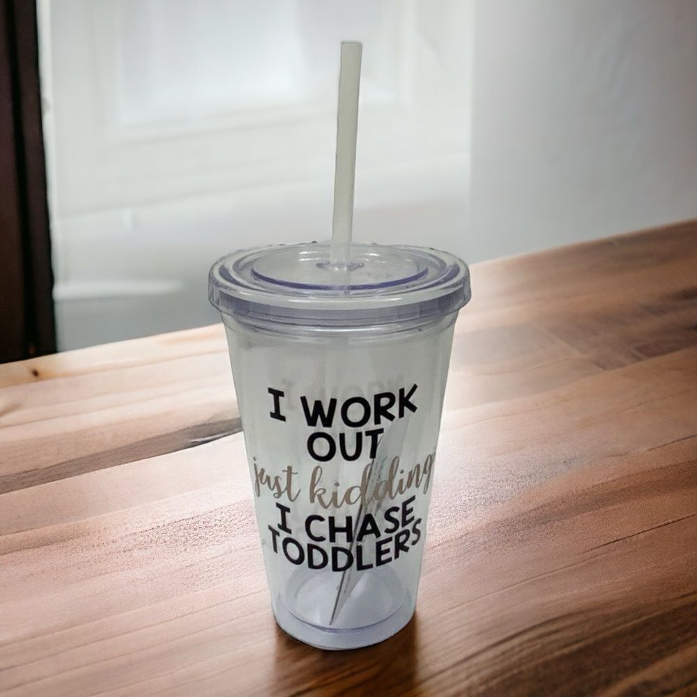 Travel cup with straw Chasing Toddlers New